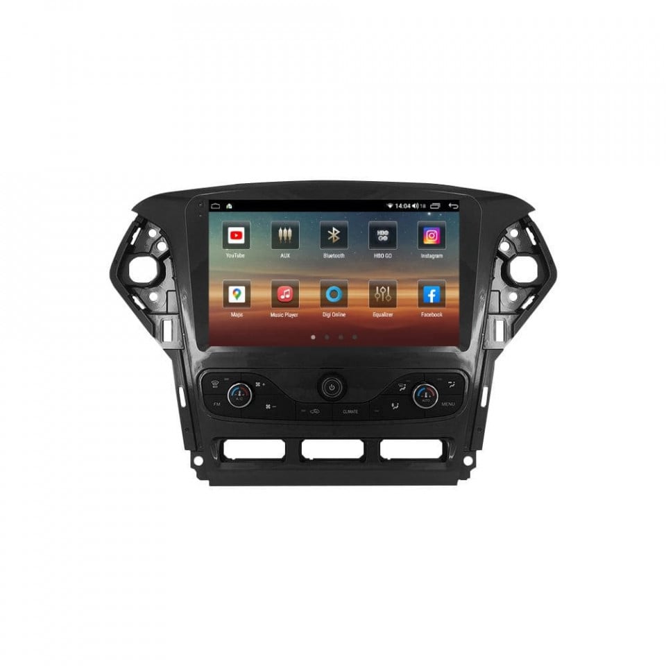 Navigatie dedicata cu Android Ford Mondeo IV 2011 - 2014 cu navigatie originala, 6GB RAM, Radio GPS Dual Zone, Display HD QLED 9