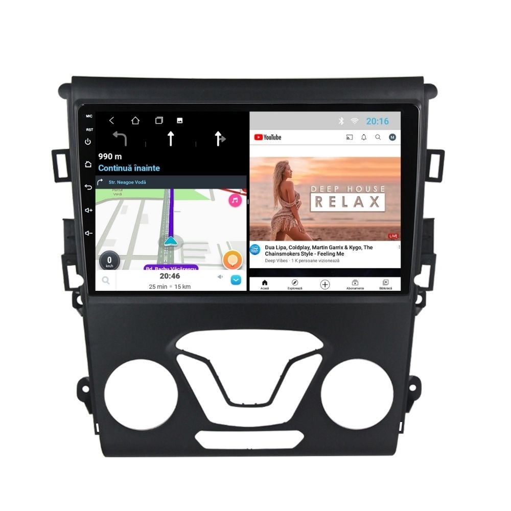 Navigatie dedicata cu Android Ford Mondeo V dupa 2014 fara navigatie originala, 1GB RAM, Radio GPS Dual Zone, Display HD IPS 9" Touchscreen, Internet Wi-Fi, Bluetooth, MirrorLink, USB - Imagine 7