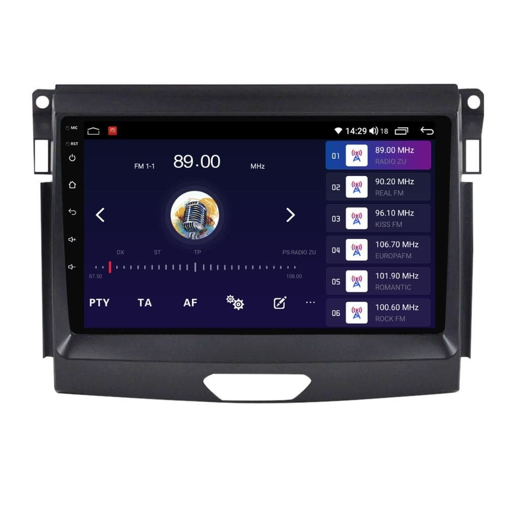 Navigatie dedicata cu Android Ford Ranger dupa 2015 fara navigatie originala, 2GB RAM, Radio GPS Dual Zone, Display HD QLED 9
