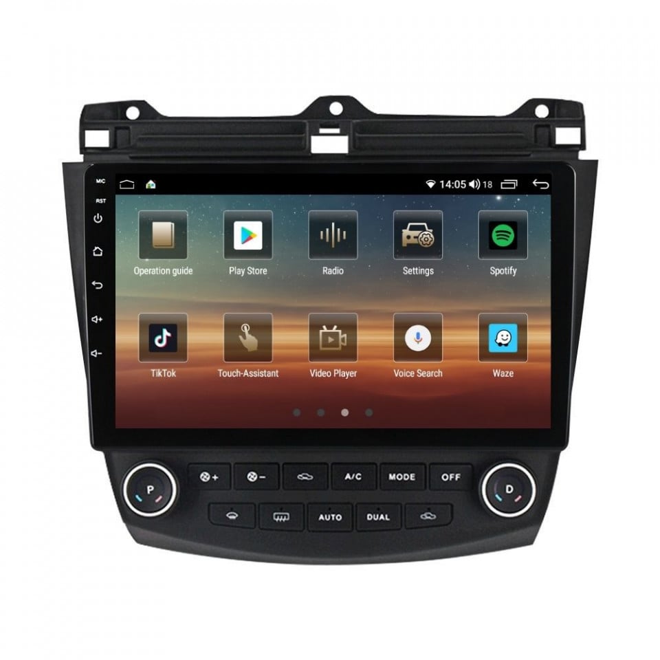 Navigatie dedicata cu Android Honda Accord VII 2003 - 2008, 8GB RAM, Radio GPS Dual Zone, Display HD QLED 10