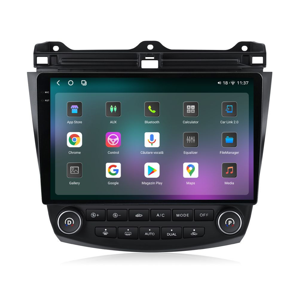 Navigatie dedicata cu Android Honda Accord VII 2003 - 2008 benzina, 12GB RAM, Radio GPS Dual Zone, Display 2K QLED 10.36