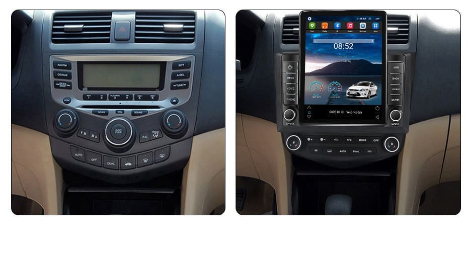 Navigatie dedicata cu Android Honda Accord VII 2003 - 2008 benzina, 1GB RAM, Radio GPS Dual Zone, Touchscreen IPS 9.7