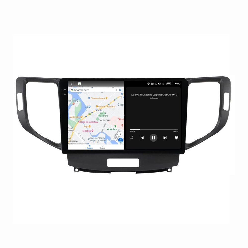 Navigatie dedicata cu Android Honda Accord VIII 2008 - 2012, 8GB RAM, Radio GPS Dual Zone, Display 2K QLED 9.5