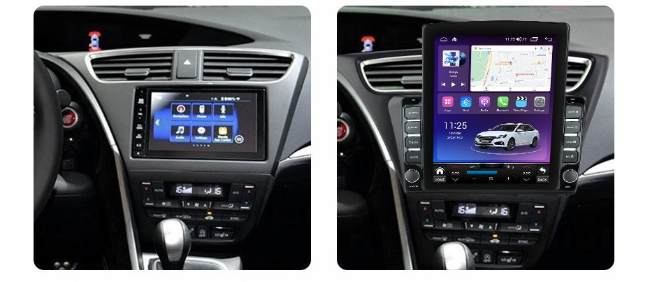 Navigatie dedicata cu Android Honda Civic IX Hatchback 2011 - 2015, 4GB RAM, Radio GPS Dual Zone, Touchscreen IPS 9.7