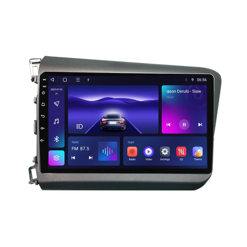 Navigatie dedicata cu Android Honda Civic IX Sedan 2011 - 2015, 2GB RAM, Radio GPS Dual Zone, Display HD QLED 9