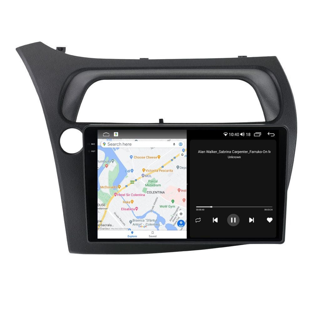 Navigatie dedicata cu Android Honda Civic VIII Hatchback 2006 - 2011, 4GB RAM, Radio GPS Dual Zone, Display 2K QLED 9.5