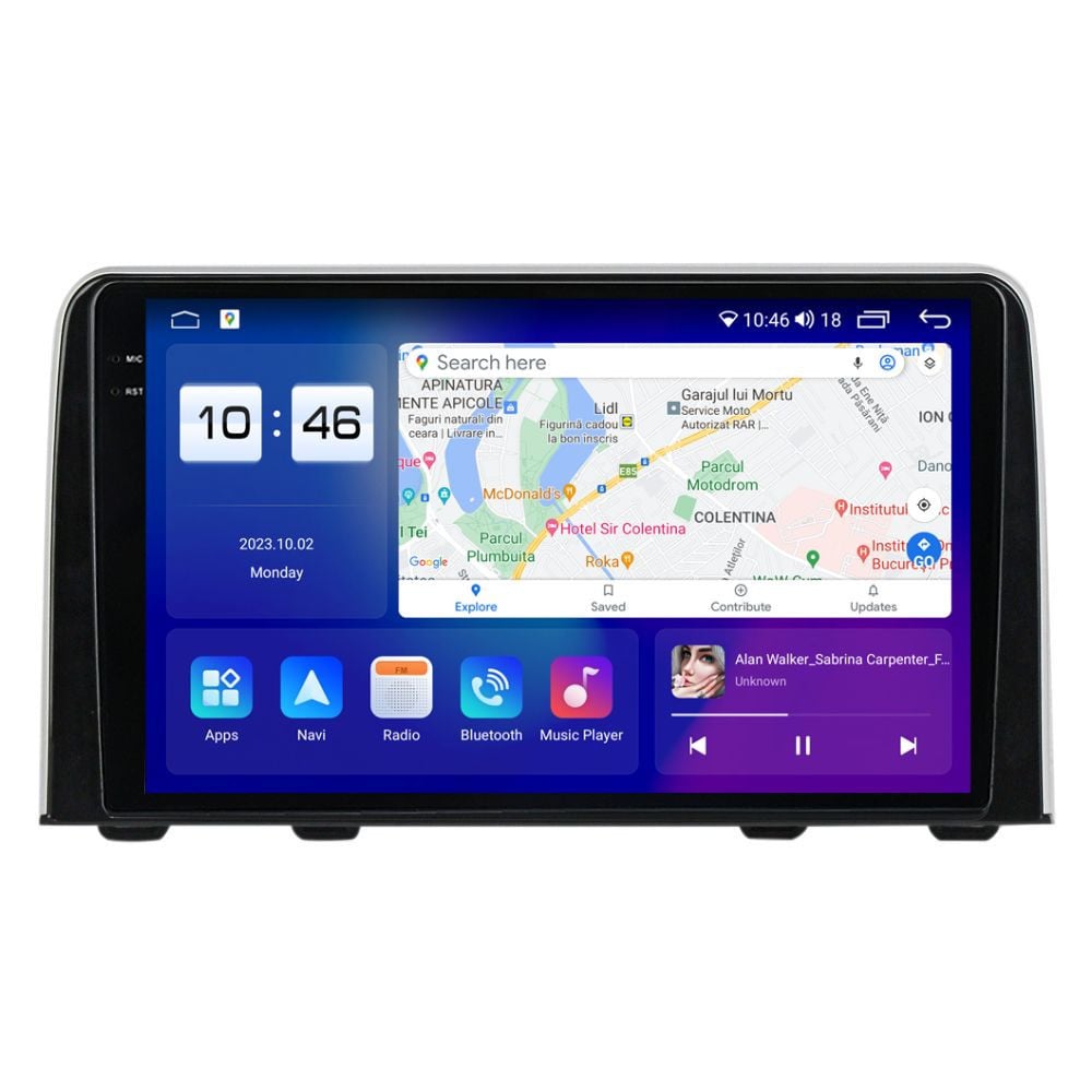 Navigatie dedicata cu Android Honda CR-V V 2017 - 2022, 4GB RAM, Radio GPS Dual Zone, Display 2K QLED 9.5