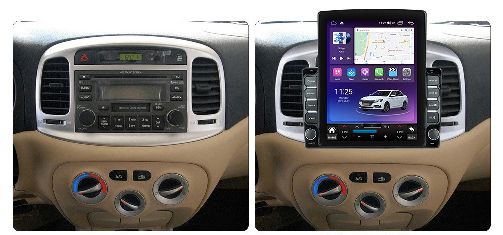 Navigatie dedicata cu Android Hyundai Accent III 2005 - 2010, 4GB RAM, Radio GPS Dual Zone, Touchscreen IPS 9.7