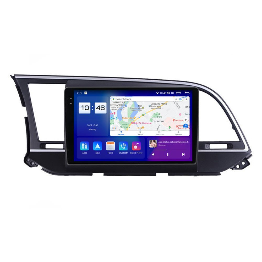 Navigatie dedicata cu Android Hyundai Elantra VI 2015 - 2018, 8GB RAM, Radio GPS Dual Zone, Display 2K QLED 9.5