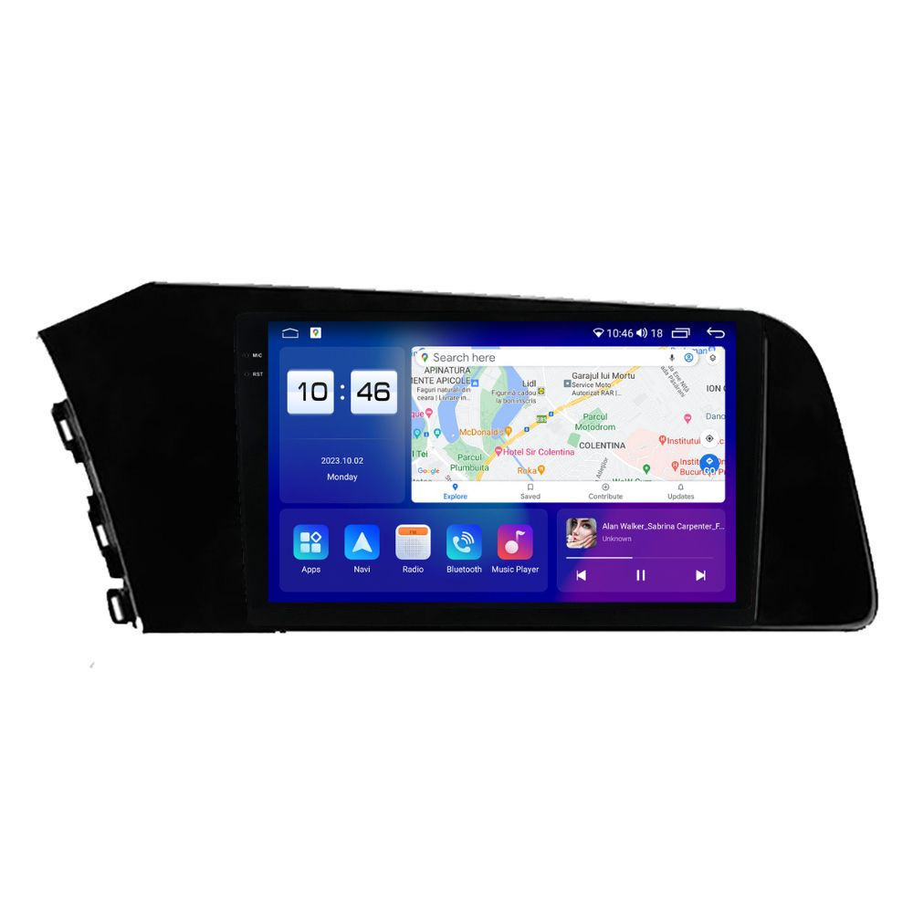 Navigatie dedicata cu Android Hyundai Elantra VII dupa 2020, 8GB RAM, Radio GPS Dual Zone, Display 2K QLED 10.36