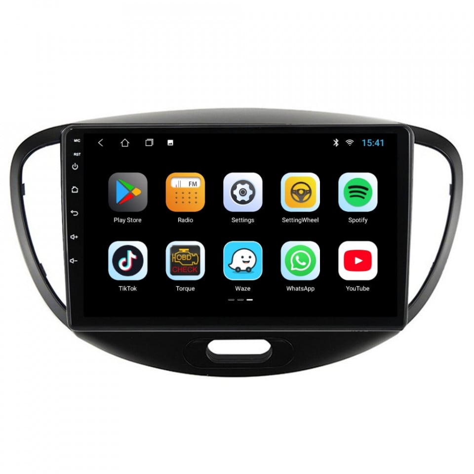 Navigatie dedicata cu Android Hyundai i10 2007 - 2013, 1GB RAM, Radio GPS Dual Zone, Display HD IPS 9