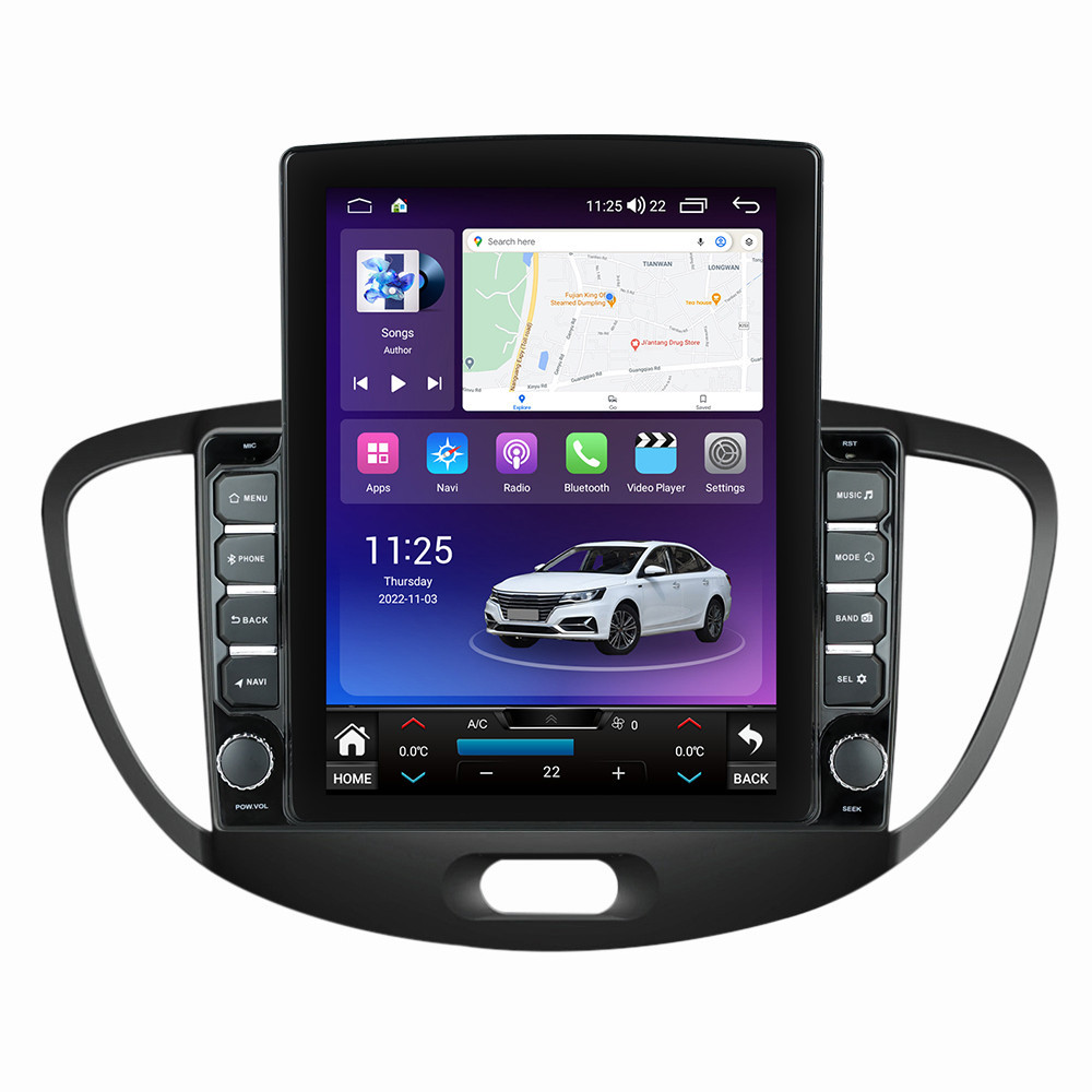 Navigatie dedicata cu Android Hyundai i10 2007 - 2013, 8GB RAM, Radio GPS Dual Zone, Touchscreen IPS 9.7