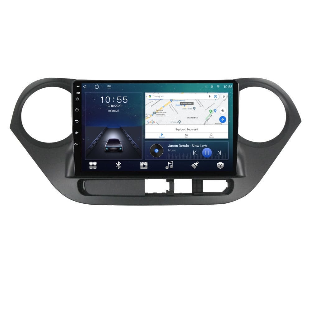 Navigatie dedicata cu Android Hyundai i10 2013 - 2019, 2GB RAM, Radio GPS Dual Zone, Display HD QLED 9