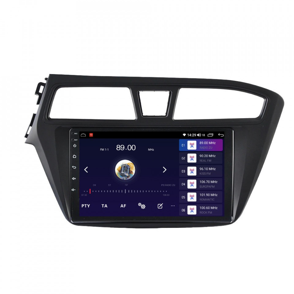 Navigatie dedicata cu Android Hyundai i20 2014 - 2018, 4GB RAM, Radio GPS Dual Zone, Display HD QLED 9