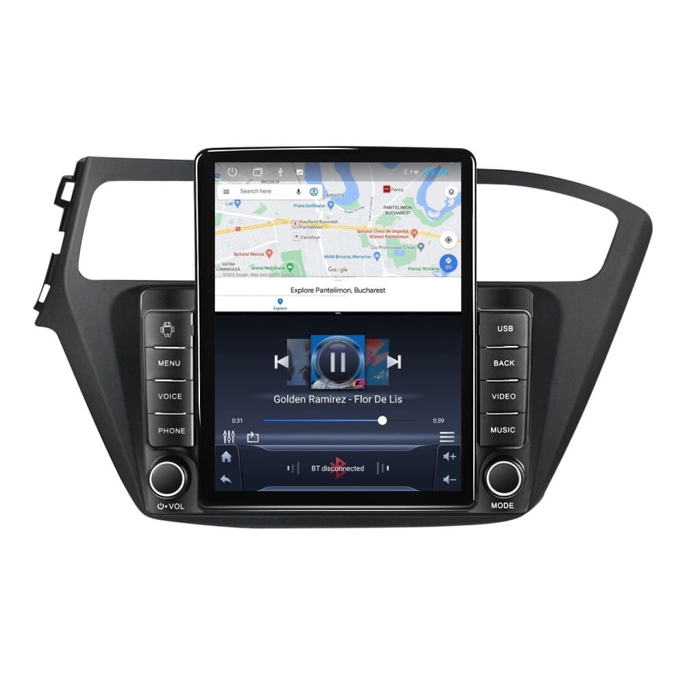 Navigatie dedicata cu Android Hyundai i20 2018 - 2020, 1GB RAM, Radio GPS Dual Zone, Touchscreen IPS 9.7