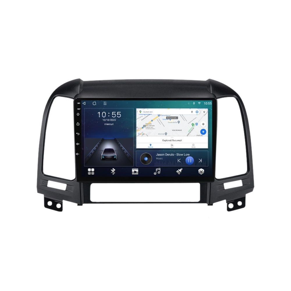 Navigatie dedicata cu Android Hyundai Santa Fe II 2006 - 2012, 2GB RAM, Radio GPS Dual Zone, Display HD QLED 9