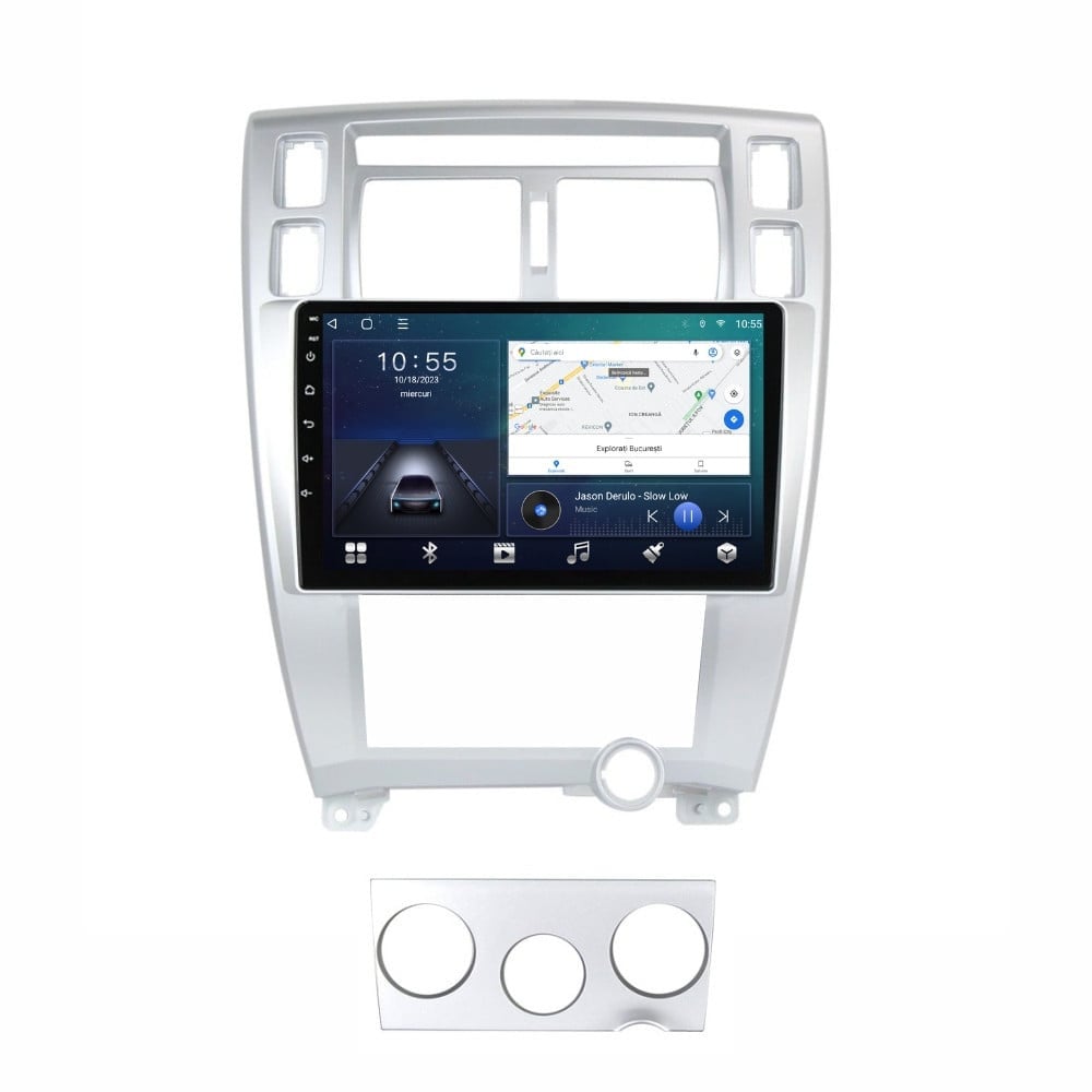 Navigatie dedicata cu Android Hyundai Tucson 2004 - 2011, 3GB RAM, Radio GPS Dual Zone, Display HD QLED 10