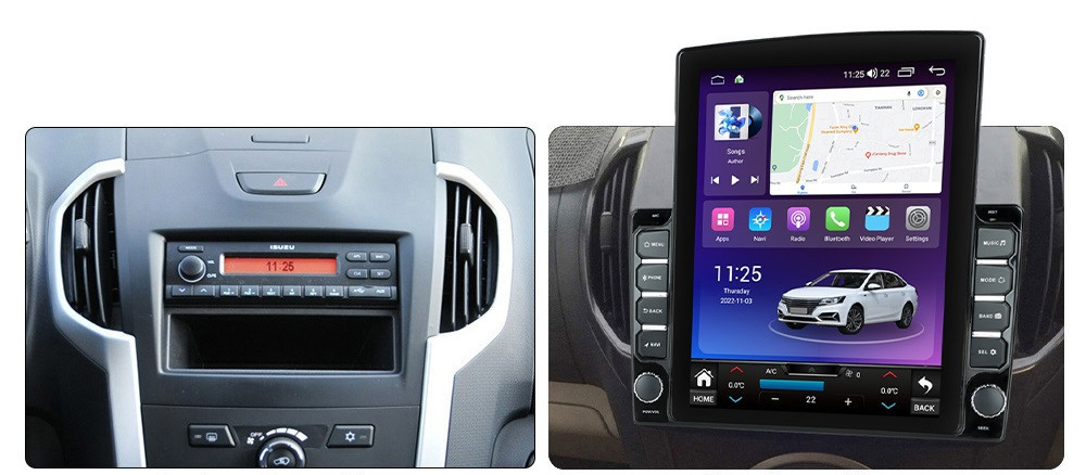 Navigatie dedicata cu Android Isuzu D-Max II 2012 - 2020, 8GB RAM, Radio GPS Dual Zone, Touchscreen IPS 9.7