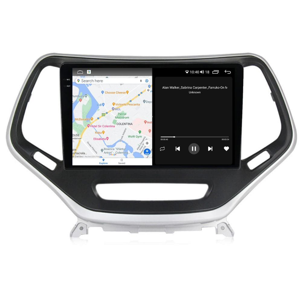 Navigatie dedicata cu Android Jeep Cherokee V 2014 - 2019, 8GB RAM, Radio GPS Dual Zone, Display 2K QLED 10.36