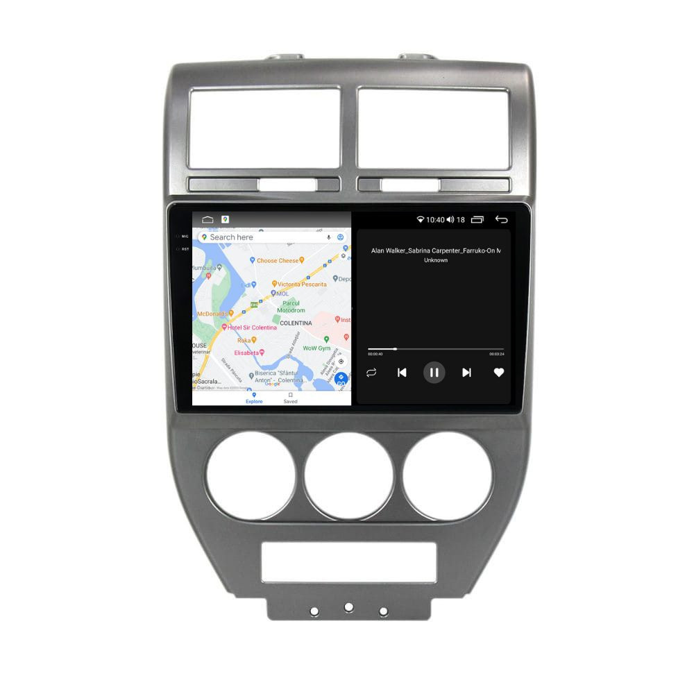 Navigatie dedicata cu Android Jeep Compass I 2006 - 2010, 4GB RAM, Radio GPS Dual Zone, Display 2K QLED 10.36