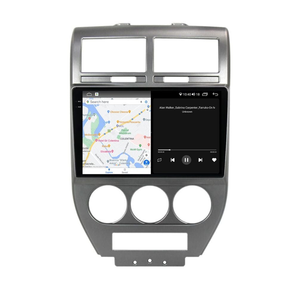 Navigatie dedicata cu Android Jeep Compass I 2006 - 2010, 8GB RAM, Radio GPS Dual Zone, Display 2K QLED 10.36