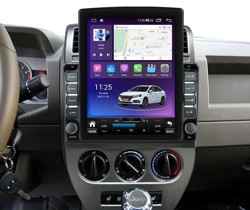 Navigatie dedicata cu Android Jeep Compass I 2006 - 2010, 8GB RAM, Radio GPS Dual Zone, Touchscreen IPS 9.7