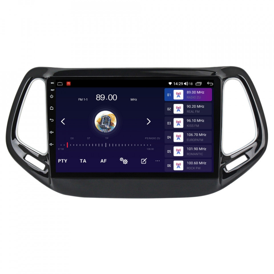 Navigatie dedicata cu Android Jeep Compass II 2016 - 2021, 4GB RAM, Radio GPS Dual Zone, Display HD QLED 10