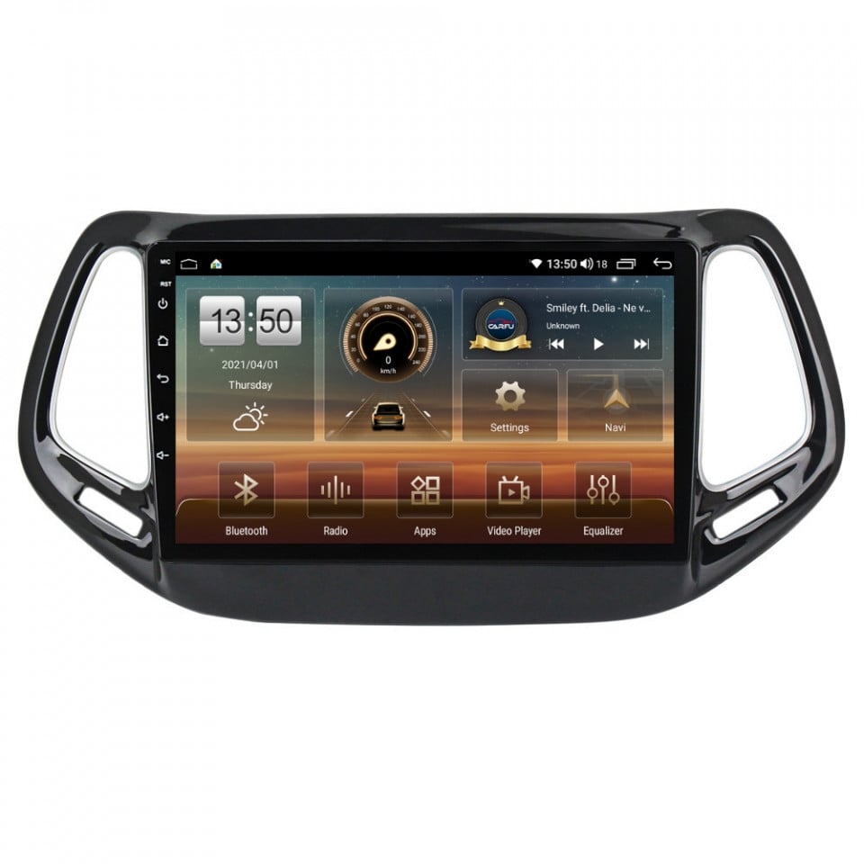 Navigatie dedicata cu Android Jeep Compass II 2016 - 2021, 6GB RAM, Radio GPS Dual Zone, Display HD QLED 10