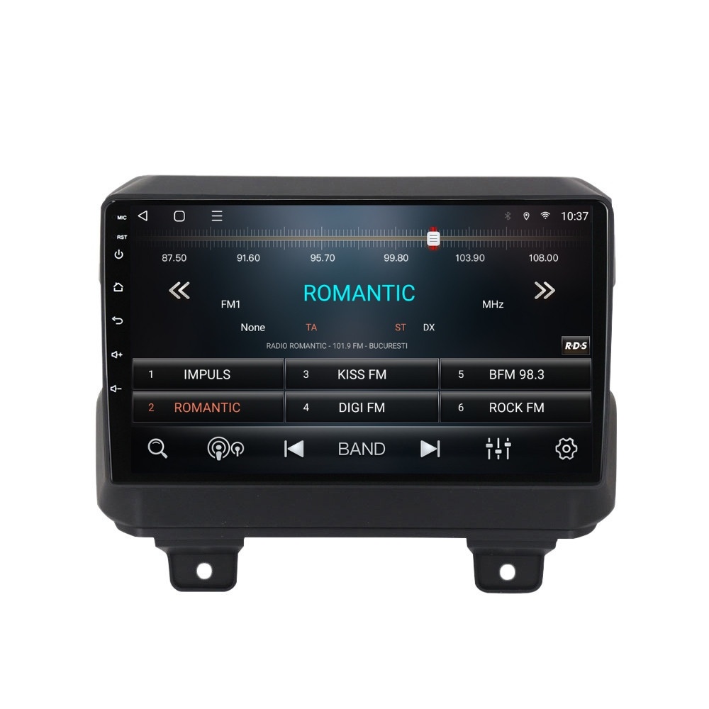 Navigatie dedicata cu Android Jeep Gladiator dupa 2019, 2GB RAM, Radio GPS Dual Zone, Display HD QLED 9