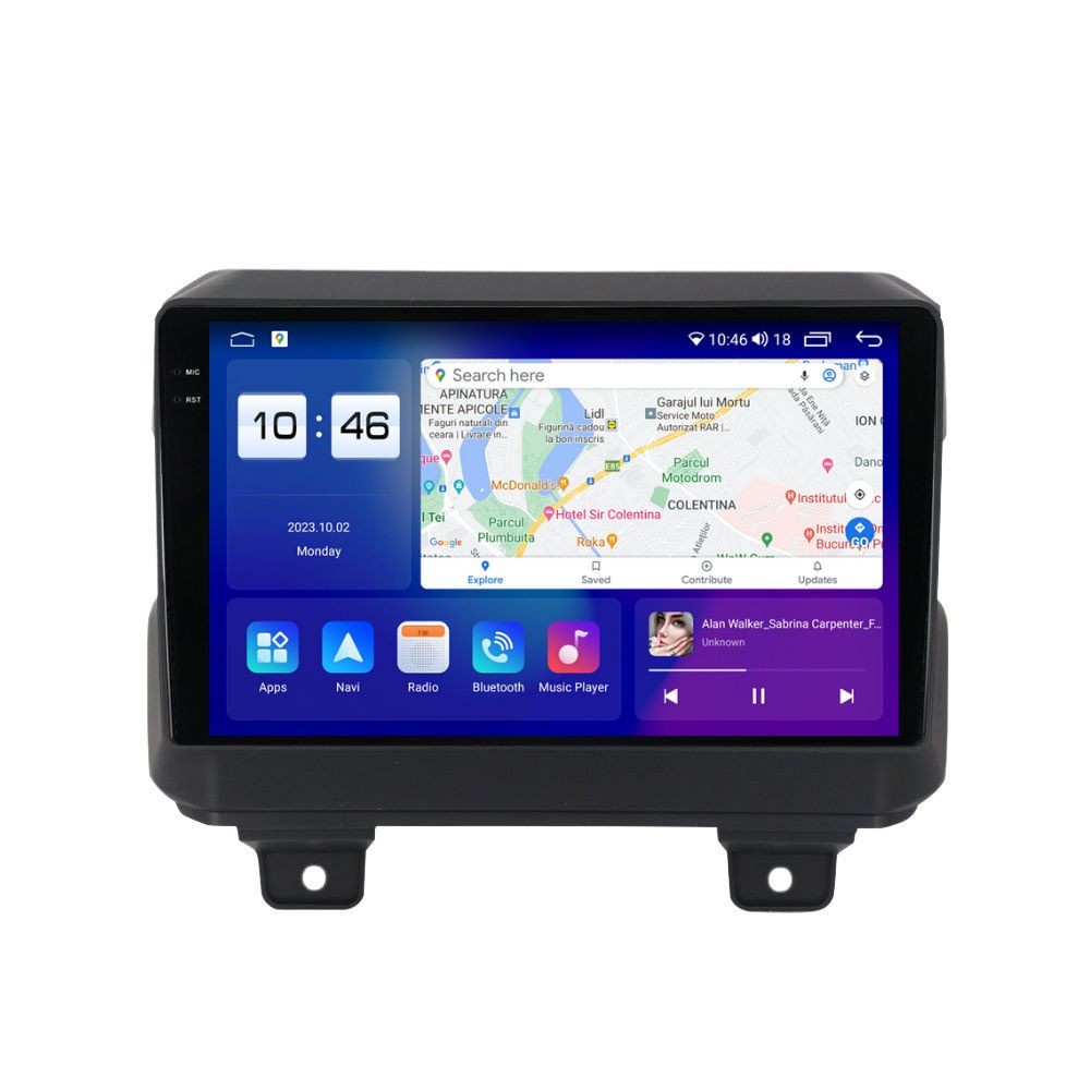 Navigatie dedicata cu Android Jeep Gladiator dupa 2019, 8GB RAM, Radio GPS Dual Zone, Display 2K QLED 9.5