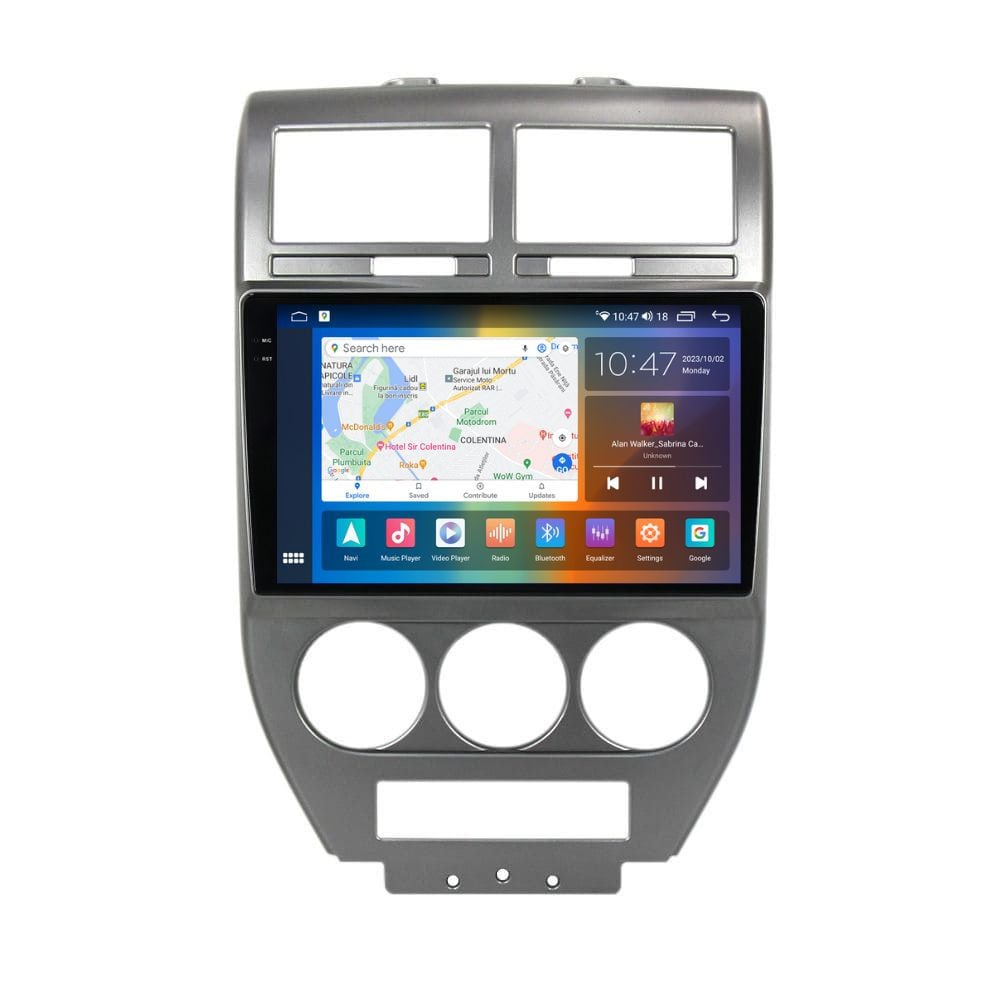 Navigatie dedicata cu Android Jeep Patriot I 2006 - 2010, 4GB RAM, Radio GPS Dual Zone, Display 2K QLED 10.36