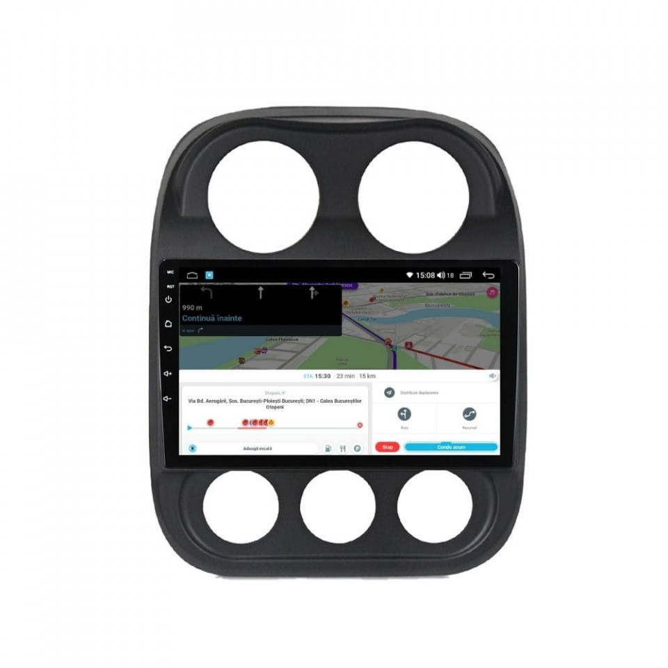 Navigatie dedicata cu Android Jeep Patriot I 2011 - 2017, 6GB RAM, Radio GPS Dual Zone, Display HD QLED 10" Touchscreen, Internet Wi-Fi si slot SIM 4G, Bluetooth, MirrorLink, USB - Imagine 8
