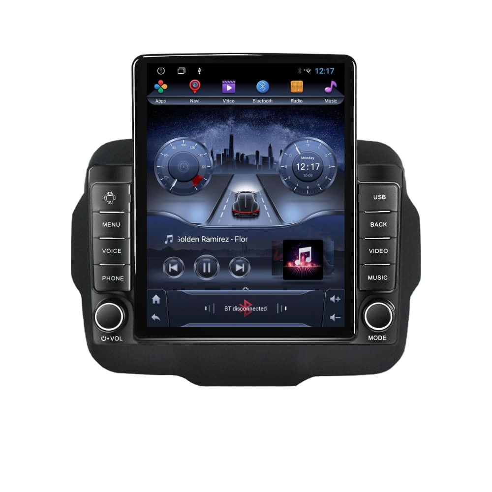 Navigatie dedicata cu Android Jeep Renegade dupa 2014, 1GB RAM, Radio GPS Dual Zone, Touchscreen IPS 9.7