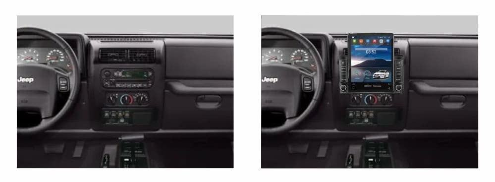 Navigatie dedicata cu Android Jeep Wrangler II 2003 - 2007, 1GB RAM, Radio GPS Dual Zone, Touchscreen IPS 9.7