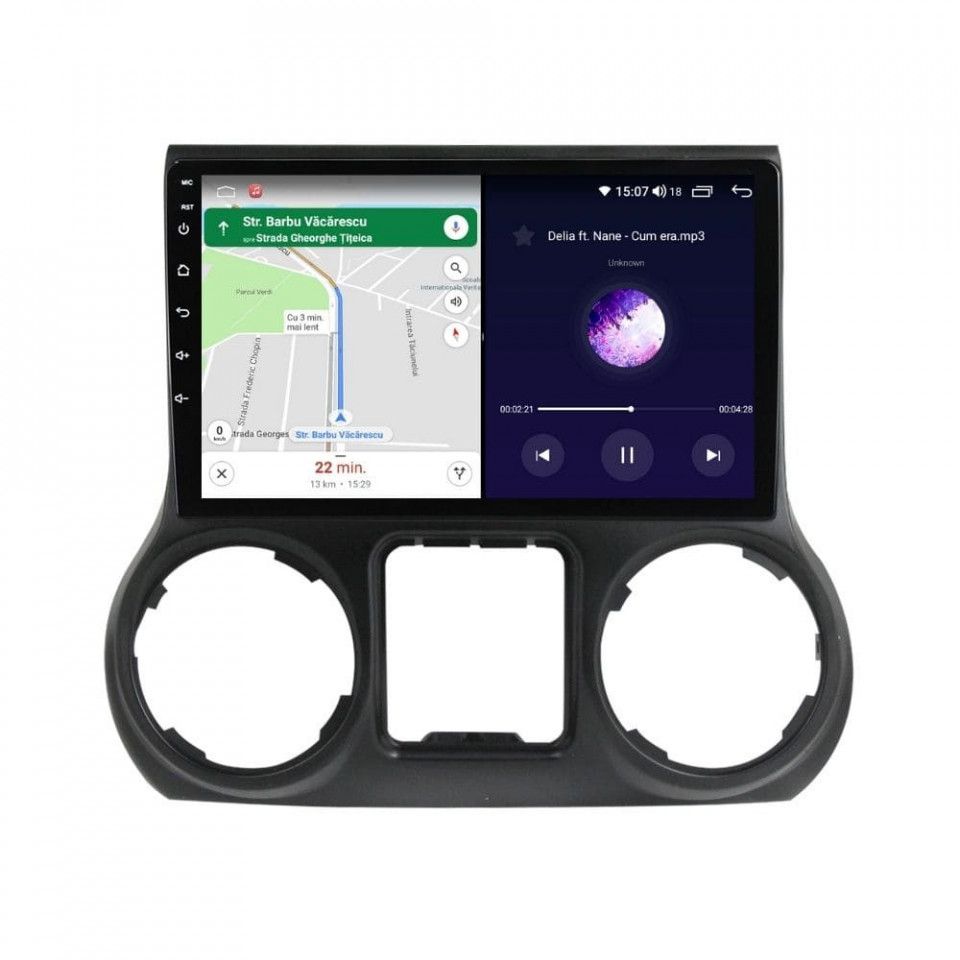 Navigatie dedicata cu Android Jeep Wrangler III (JK) 2015 - 2018, 6GB RAM, Radio GPS Dual Zone, Display HD QLED 10" Touchscreen, Internet Wi-Fi si slot SIM 4G, Bluetooth, MirrorLink, USB - Imagine 6