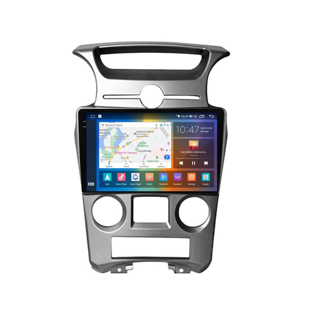 Navigatie dedicata cu Android KIA Carens III 2006 - 2013, clima automata, 4GB RAM, Radio GPS Dual Zone, Display 2K QLED 9.5