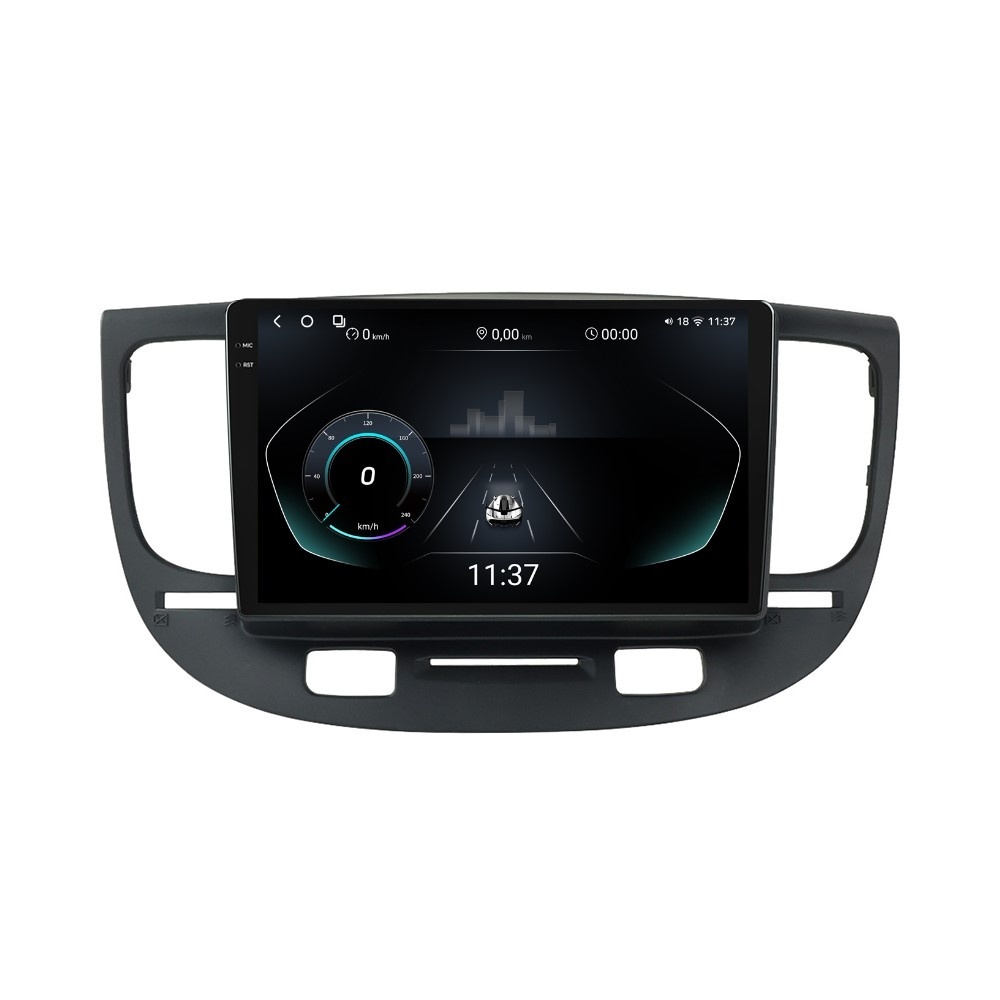 Navigatie dedicata cu Android Kia Rio II 2005 - 2011, 12GB RAM, Radio GPS Dual Zone, Display 2K QLED 9.5