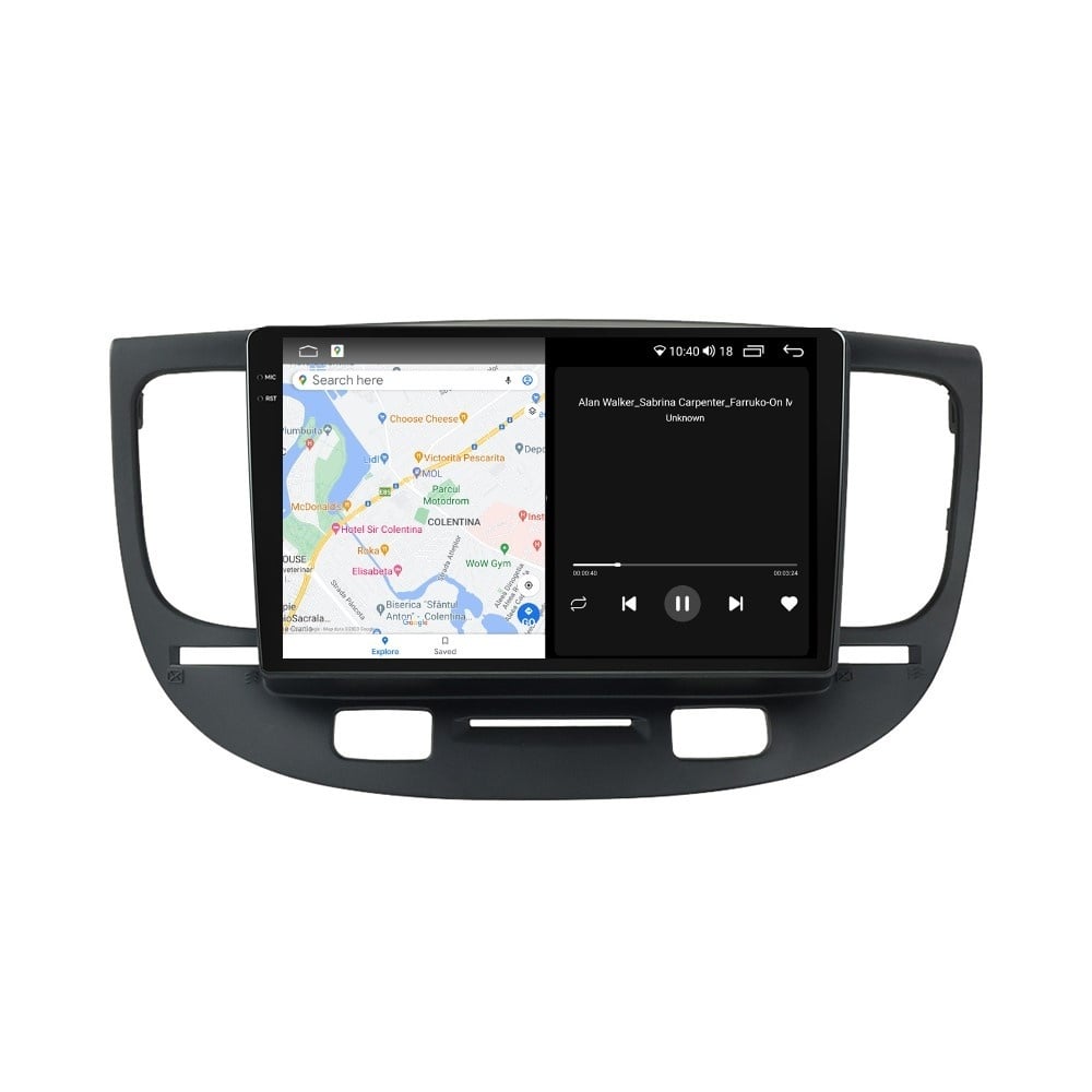 Navigatie dedicata cu Android Kia Rio II 2005 - 2011, 4GB RAM, Radio GPS Dual Zone, Display 2K QLED 9.5