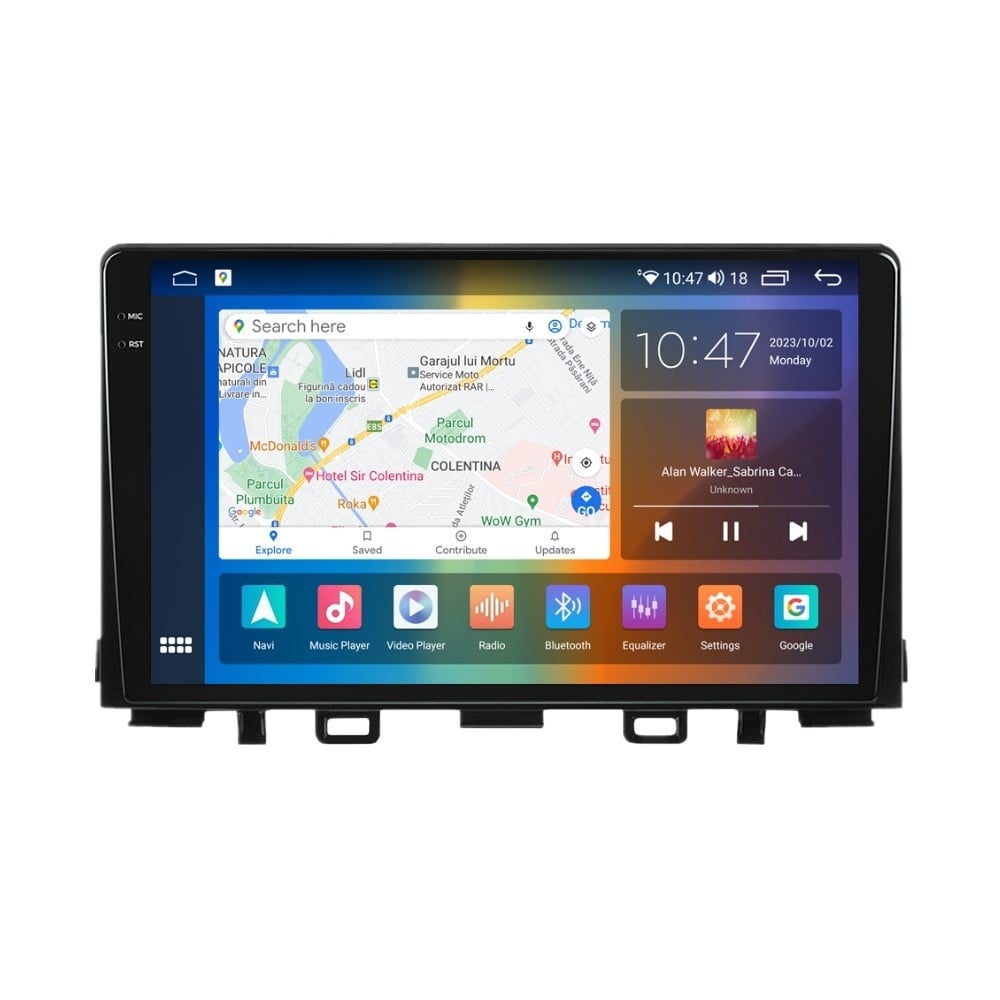 Navigatie dedicata cu Android Kia Rio IV 2017 - 2024, 4GB RAM, Radio GPS Dual Zone, Display 2K QLED 9.5