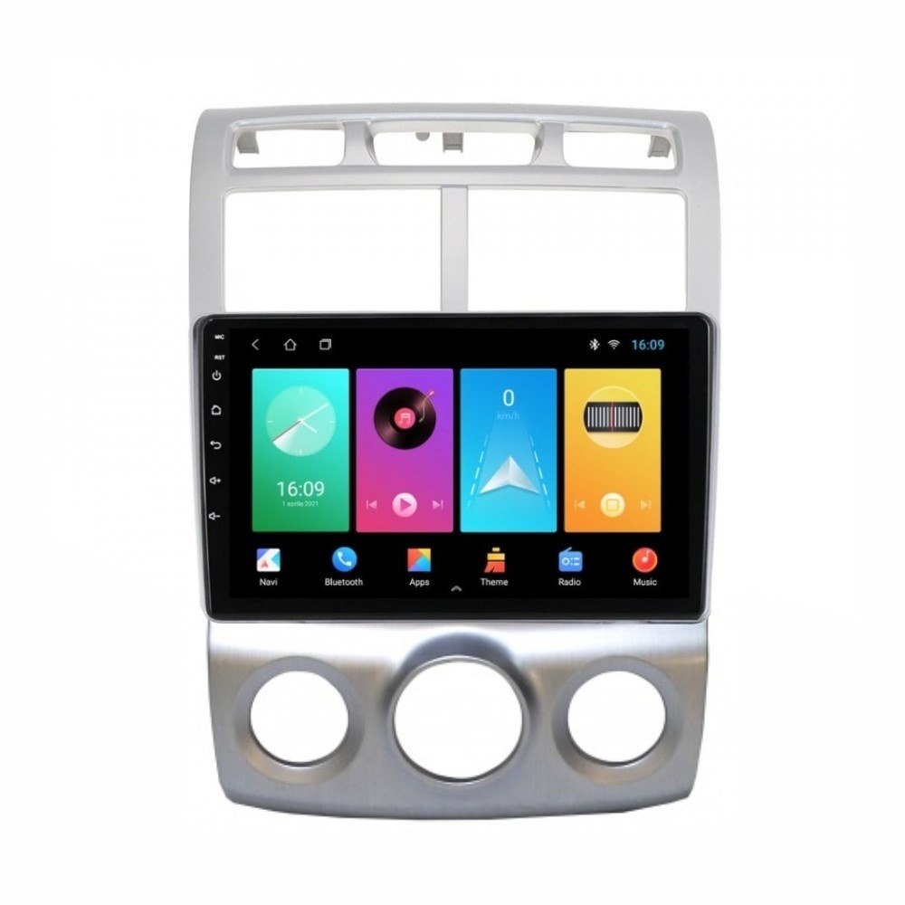 Navigatie dedicata cu Android KIA Sportage 2004 - 2010 fabricata in Coreea, clima manuala, 1GB RAM, Radio GPS Dual Zone, Display HD IPS 9