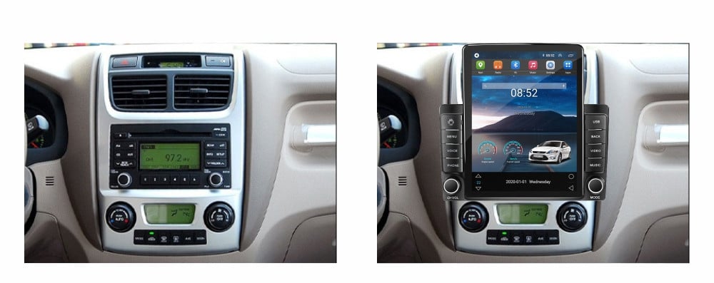 Navigatie dedicata cu Android KIA Sportage 2004 - 2010 fabricata in Coreea, 1GB RAM, Radio GPS Dual Zone, Touchscreen IPS 9.7