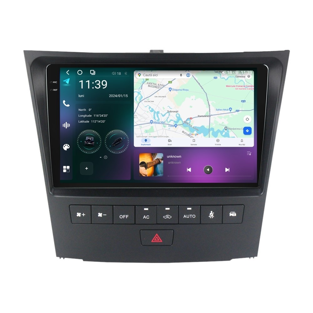 Navigatie dedicata cu Android Lexus GS 2005 - 2012, 12GB RAM, Radio GPS Dual Zone, Display 2K QLED 9.5