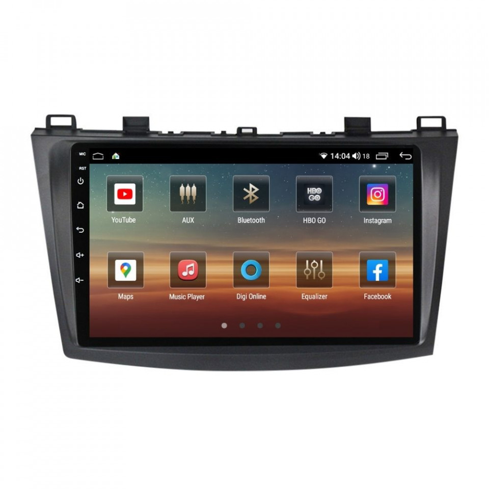 Navigatie dedicata cu Android Mazda 3 2009 - 2013, 4GB RAM, Radio GPS Dual Zone, Display HD QLED 9