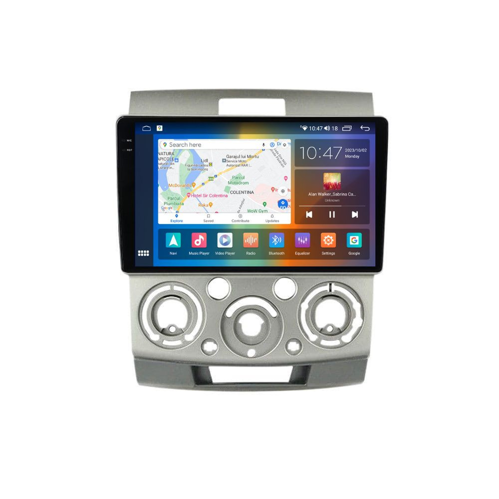 Navigatie dedicata cu Android Mazda BT-50 2005 - 2011, 8GB RAM, Radio GPS Dual Zone, Display 2K QLED 9.5