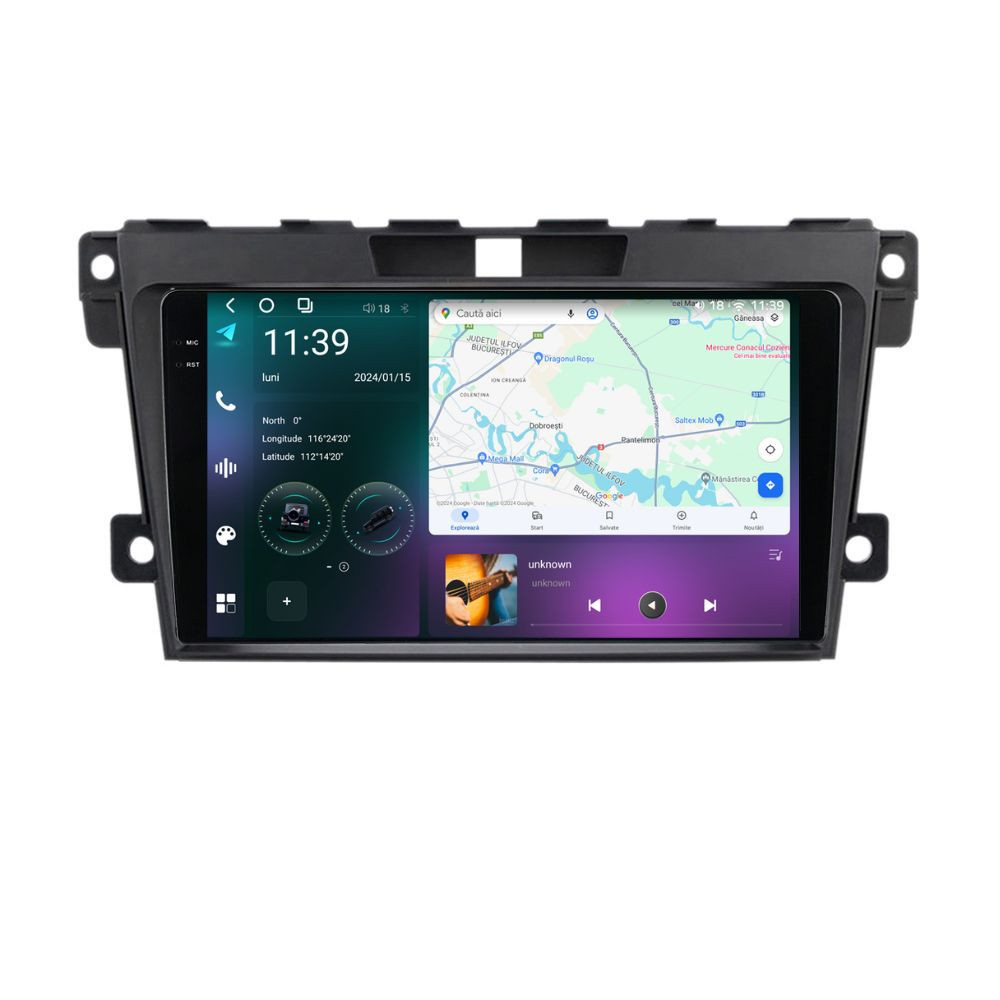 Navigatie dedicata cu Android Mazda CX-7 2006 - 2015, 12GB RAM, Radio GPS Dual Zone, Display 2K QLED 9.5