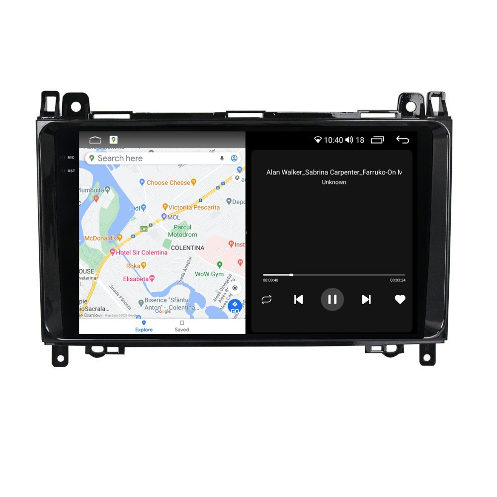 Navigatie dedicata cu Android Mercedes A-Class W169 2004 - 2012, 8GB RAM, Radio GPS Dual Zone, Display 2K QLED 9.5