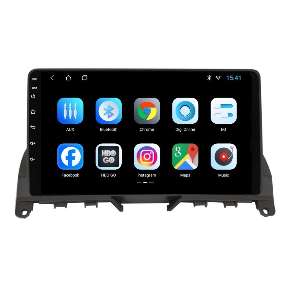 Navigatie dedicata cu Android Mercedes C-Class W204 2007 - 2011, 1GB RAM, Radio GPS Dual Zone, Display HD IPS 9" Touchscreen, Internet Wi-Fi, Bluetooth, MirrorLink, USB - Imagine 2