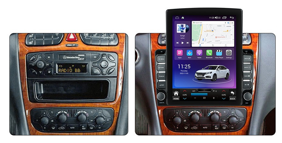 Navigatie dedicata cu Android Mercedes CLK C209 2002 - 2005, 8GB RAM, Radio GPS Dual Zone, Touchscreen IPS 9.7