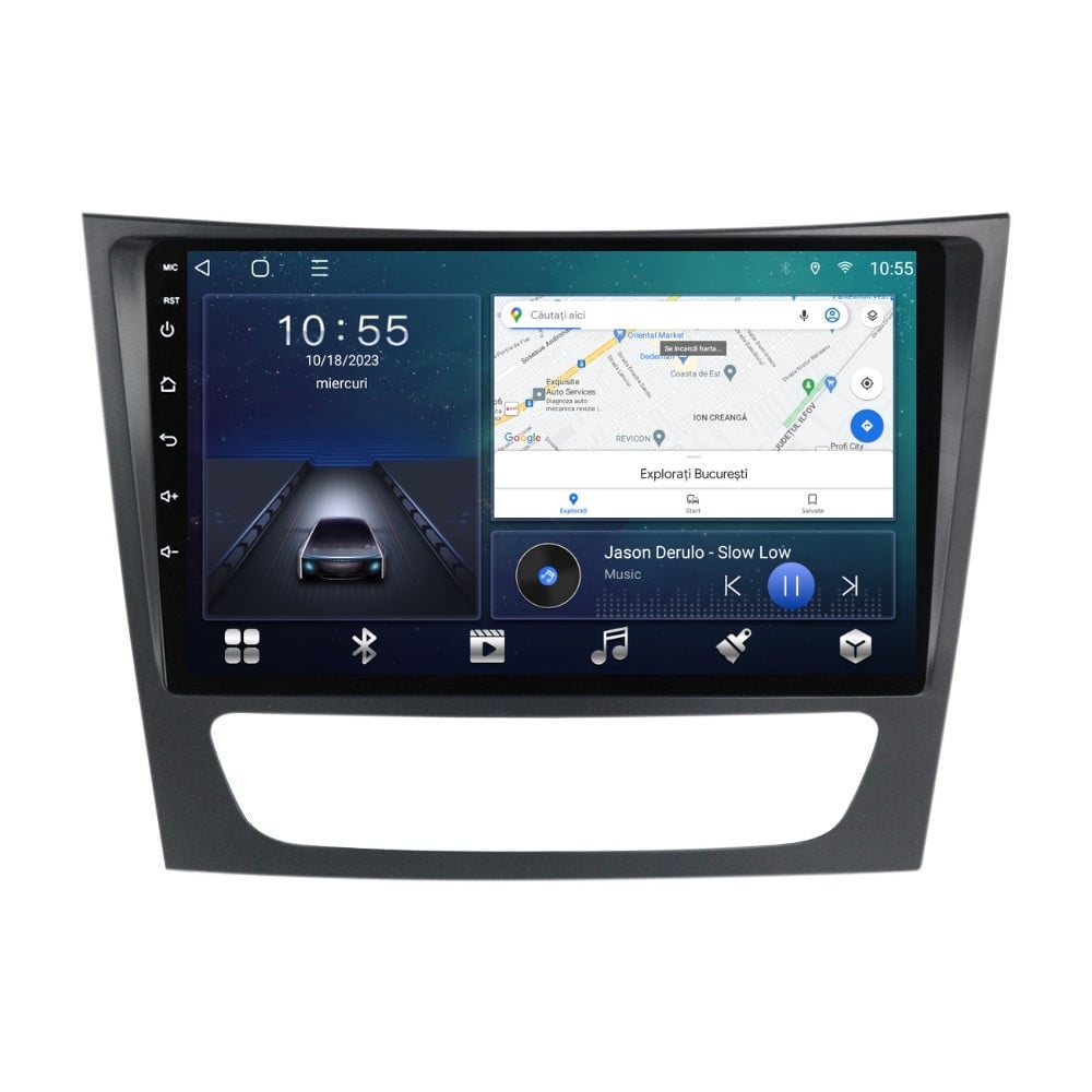 Navigatie dedicata cu Android Mercedes E-Class W211 2002 - 2009, 3GB RAM, Radio GPS Dual Zone, Display HD QLED 9