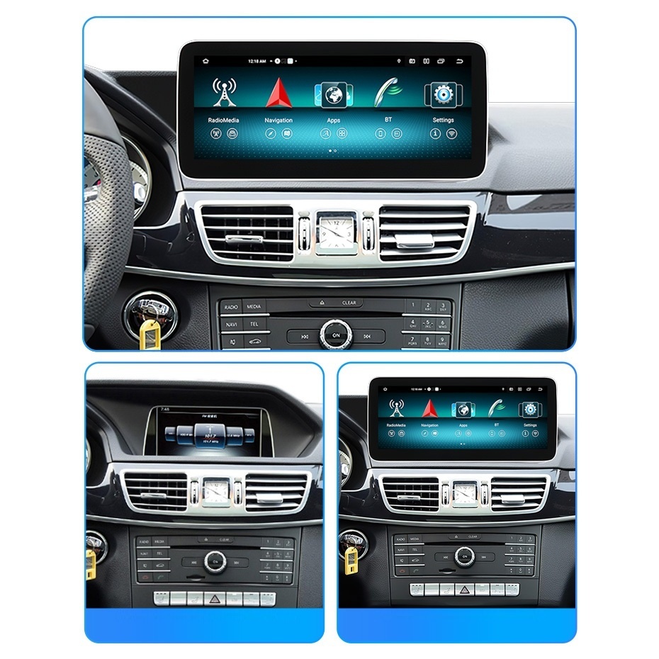 Navigatie dedicata cu Android Mercedes E-Class W212 2009 - 2012 cu navigatie NTG 4, 6GB RAM, Radio GPS Dual Zone, Display QLED 12.3